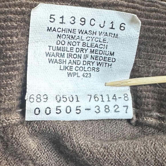 Levi’s 505 Corduroys Vintage Y2K Brown Relaxed Straight 34X30 - Picture 7 of 7